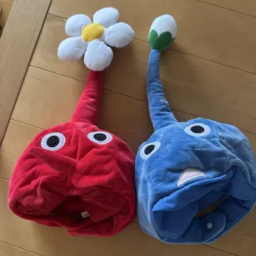 피크민 모자 빨간색 피크민 파랑 피크민
