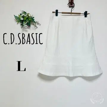 C.D.SBASIC (L) 플레어 스커트 무릎 기장 라메