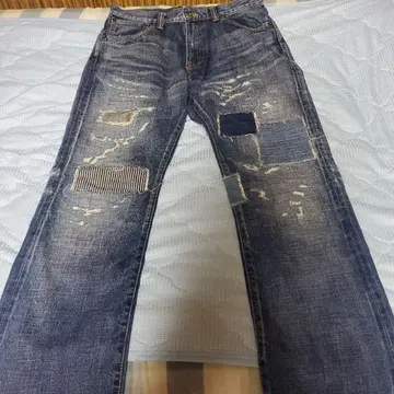 CALEE CRASH REPAIR TAPERED SLIM DENIM