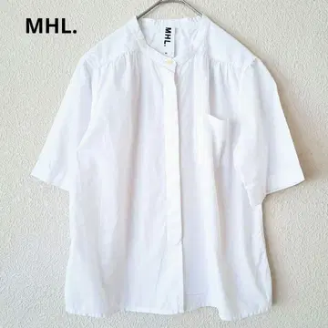 MHL. 마가렛 호웰 코튼 린넨 밴드 카라 셔츠 III