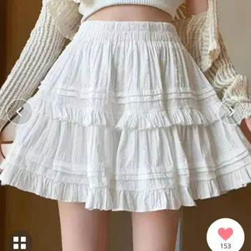 레이스 티어드 미니 스커트 (안감: 팬츠)