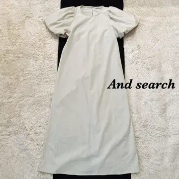 새상품급 And search 안드서치 린넨 혼방 볼륨 소매 원피스 M