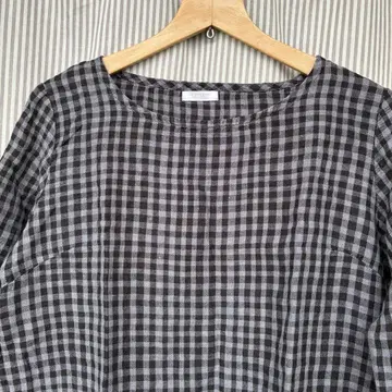 포그린워크 깅엄 체크 셔츠 블라우스