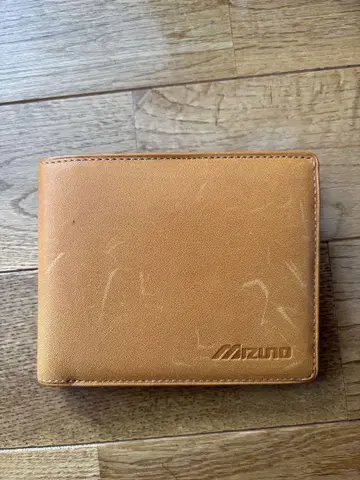 Mizuno 가죽 접이식 지갑 브라운 미즈노