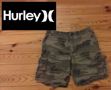 중고 Hurley 카모 패턴 카고 숏 팬츠 XL