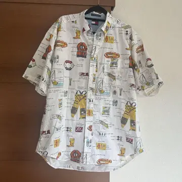 90년대 TOMMY HILFIGER 타미힐피거 올 패턴 셔츠