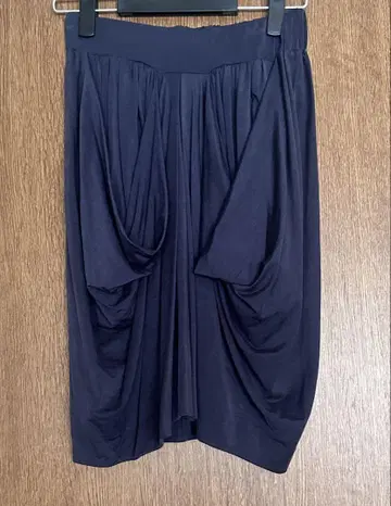 TSUMORI CHISATO 다크 블루 드레이프 스커트