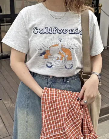 CPCM California 프린트 그레이 티셔츠 F 사이즈
