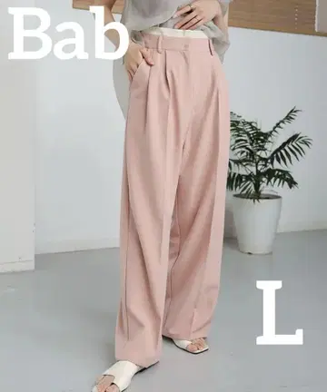 Bab/택 포함 새상품/하자품/더블 허리 센터 프레스 슬랙스