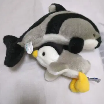 아쿠아 마린 펭귄 샤치 봉제 인형