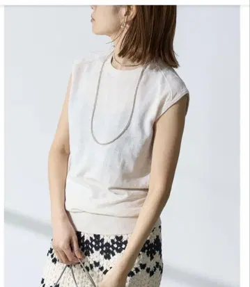 IENA 린넨 슬리브리스 풀오버