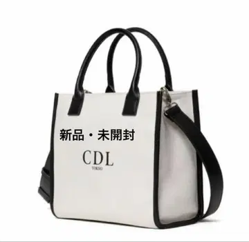 CDL Tokyo 캔버스 토트 백 SMALL 화이트