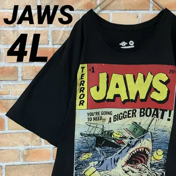 JAWS Universal Studio 무비 티셔츠 반팔 티셔츠