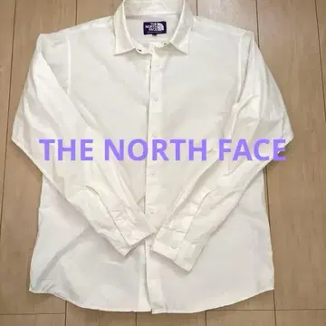 THE NORTH FACE 퍼플 라벨 화이트 긴팔 셔츠 M