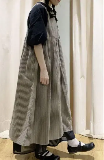 사만사 모스모스 원피스 앞뒤로 입는 민소매 원피스 그린