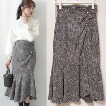 PROPORTION BODY DRESSING 아지메 개더 머메이드 스커트