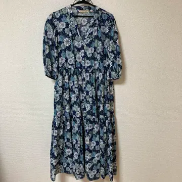 유니클로 PAUL & JOE 꽃무늬 롱 원피스 L 사이즈