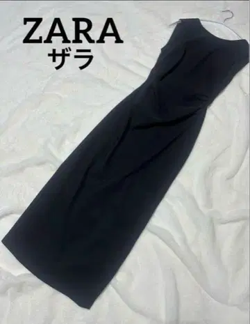 ZARA 슬리브리스 롱 원피스 S 사이즈 블랙 봄/여름 슬릿 있음