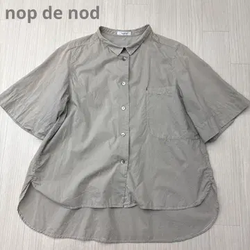 nop de nod 노프 두 노드 코튼 반팔 셔츠 블라우스 M