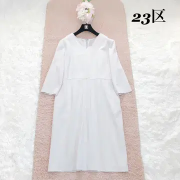 23구 46 사이즈 스트레치 원피스 포멀 아이보리