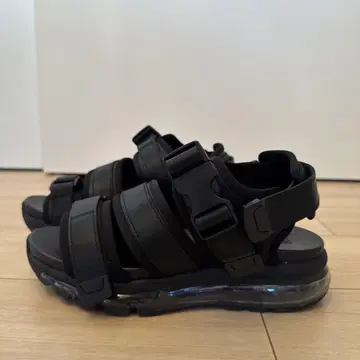 하레 HARE 샌들 벨트 스트랩 통굽 블랙 블랙 M