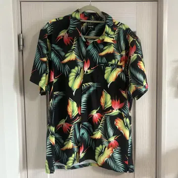 Hurley 알로하 셔츠 XL 플라워 프린트