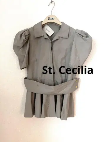 St. Cecilia 그레이 셔츠 드레스 반팔