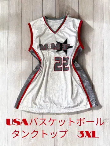 USA 농구 탱크탑 3XL y2k 그런지 헤이세이 갸루