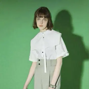 유나이티드 도쿄 멀티 웨이 세일러 카라 반팔 블라우스 일본제