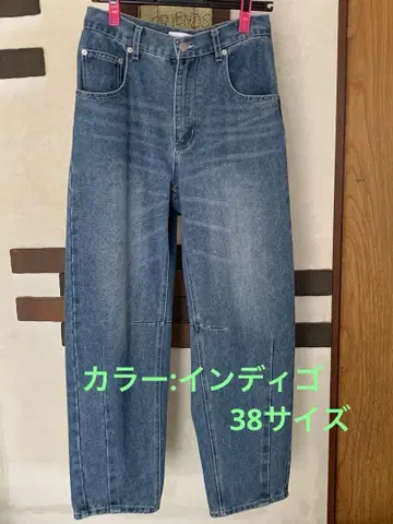인기 PASSIONE 파시오네 커브 데님 팬츠 38 사이즈 인디고 컬러
