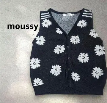 moussy DAISY JACQUARD KNIT 베스트