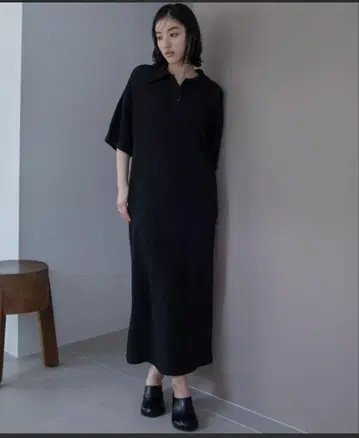 vacancy 반팔 폴로 셔츠 롱 원피스