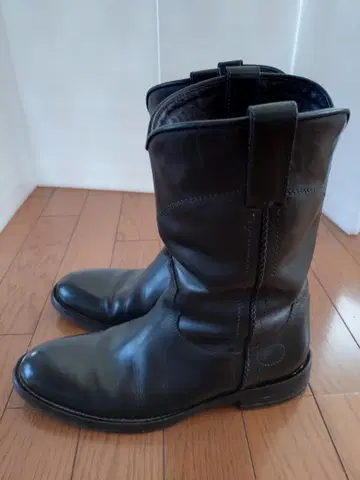buttero 블랙 가죽 부츠, 웨스턴 스타일