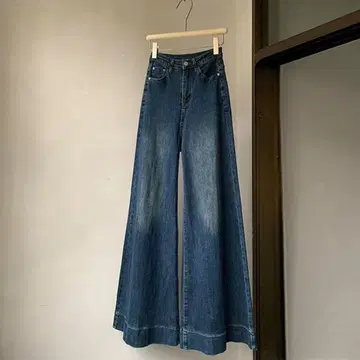 인디고 블루 와이드 레그 데님