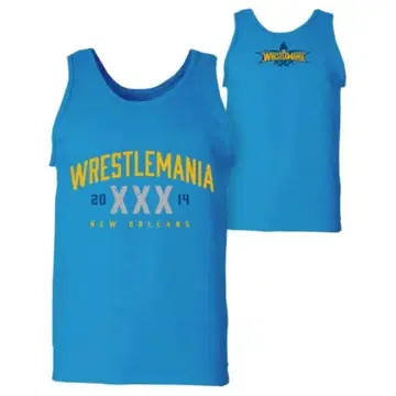 새상품 WWE 프로레슬링 레슬매니아 30 대회 탱크탑 파랑 2XL