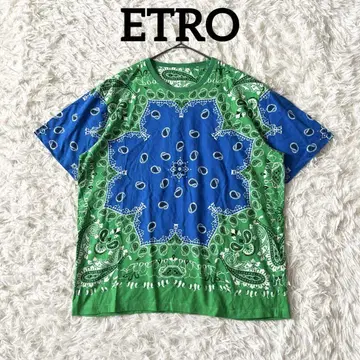 ETRO 에트로 페이즐리 반다나 패턴 티셔츠 반팔 티셔츠