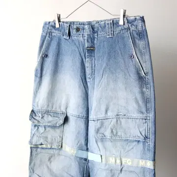 90's 마리테 프랑수아 질보 셔틀 팬츠 데님 36