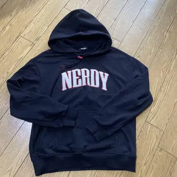NERDY 아치 로고 후드티 S 남녀 공용 널디