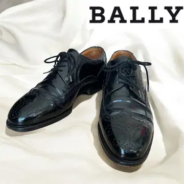 BALLY 고급 라인 가죽 신발 윙팁 내부 깃털 블랙 블랙 7E 26cm