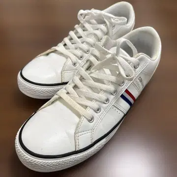 CONVERSE 컨버스 가죽 스니커즈 27.5cm 화이트 트리콜로