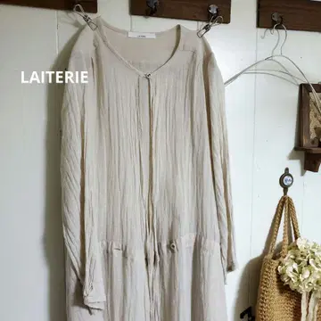 LAITERIE 레이트리 린넨 로브 베이지 겉옷 내추럴