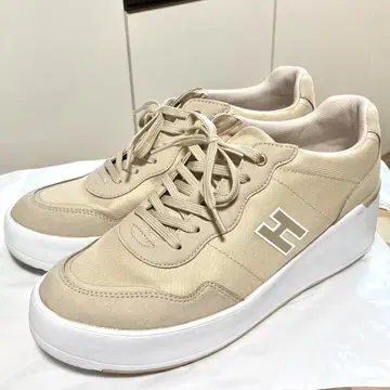 HAWKINS 로우 컷 스니커즈 여성용 25.0cm 베이지