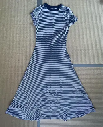폴로 랄프로렌 보더 반팔 원피스 POLO 마린 플레어 A 라인