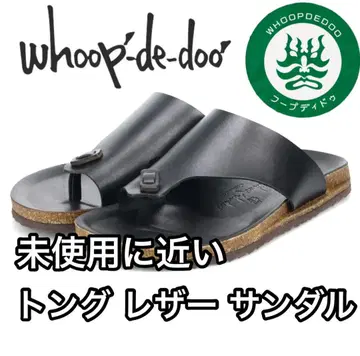 whoop-de-doo 통 가죽 샌들 블랙 새상품급 미사용에 가까운