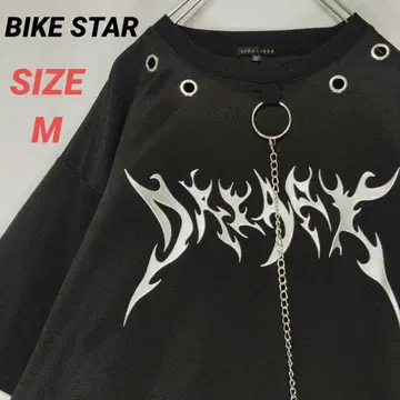 BIKE STAR 바이크 스타 티셔츠 락 빅 로고 체인 블랙 M
