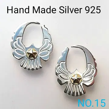 4x23mm 양쪽 귀걸이 골드 핸드메이드 925 후프 귀걸이(701)