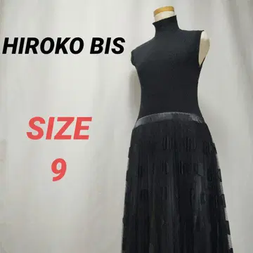 HIROKO BIS 히로코비스 도킹 원피스 롱 도트 블랙