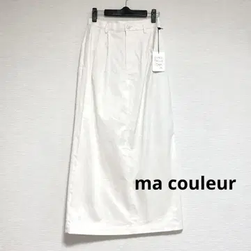 미사용 ma couleur 마 쿠르 화이트 롱 스커트