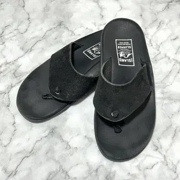노다메 ISLAND SLIPPER 와이드 스트랩 샌들 가죽 9
