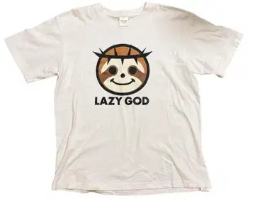 LAZY GOD 티셔츠 흰색 화이트 사사키 유루카 사이즈